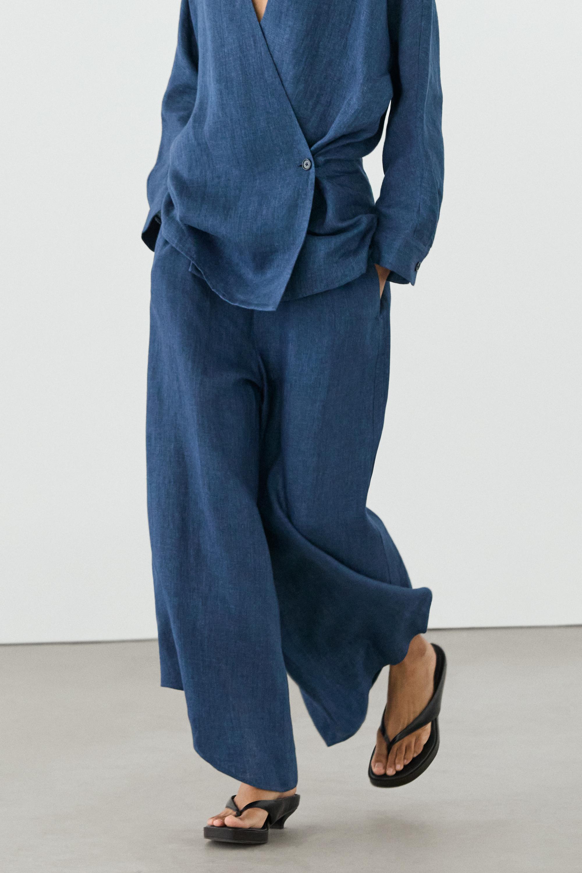 Pantalon total look lin